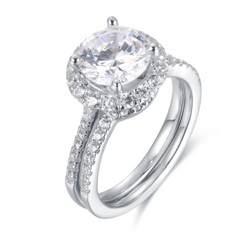 single halo moissanite diamond engagement rings